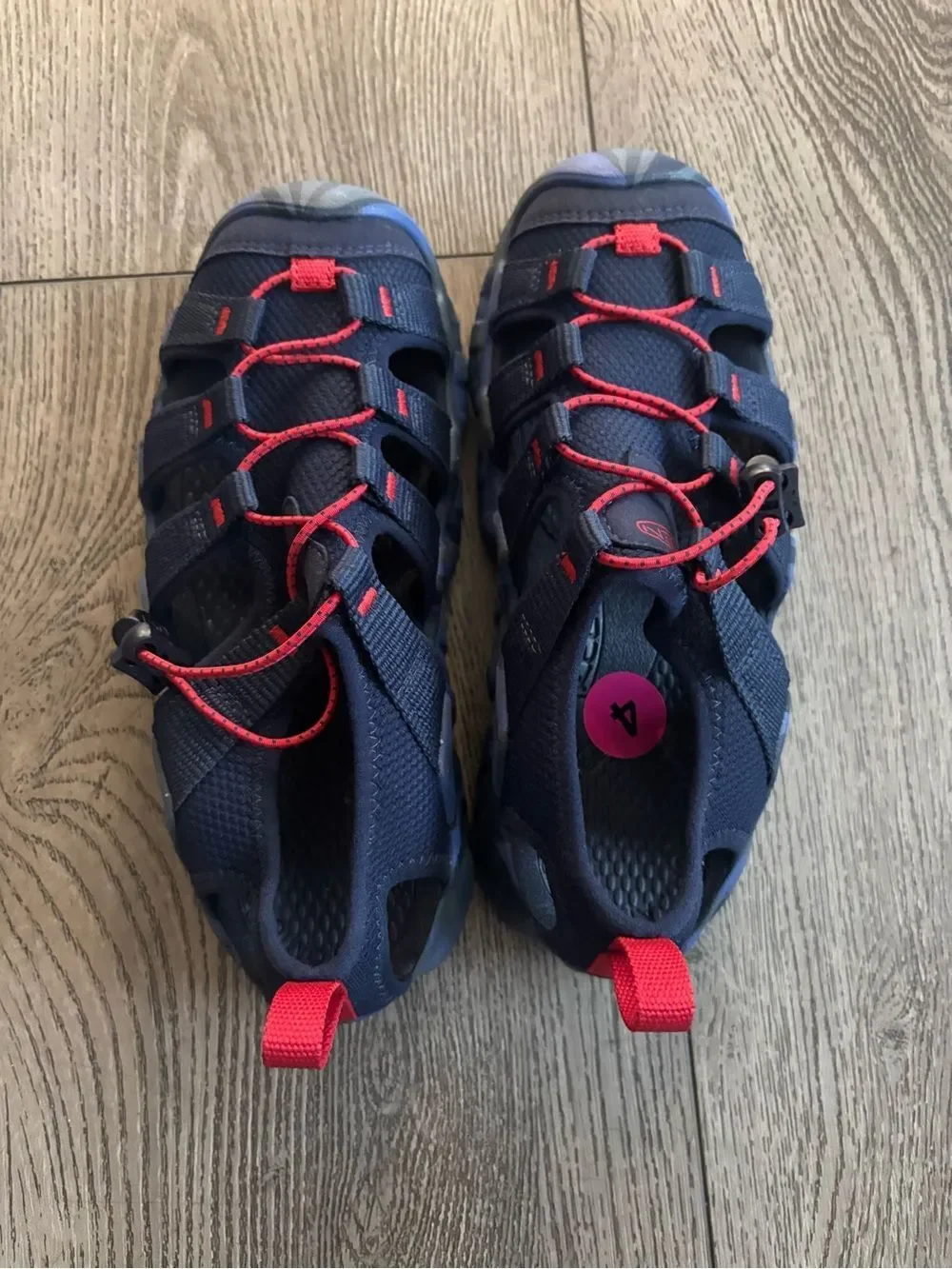 Keen Kids Navy and Red Outdoor Sandals NWOT